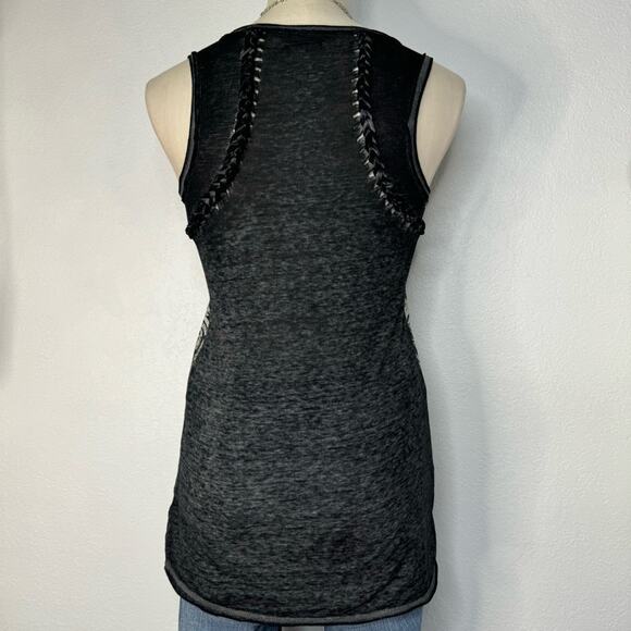 Rhinestone Cyber Y2K Semi Sheer Tank Top Size XS - Picture 5 of 7